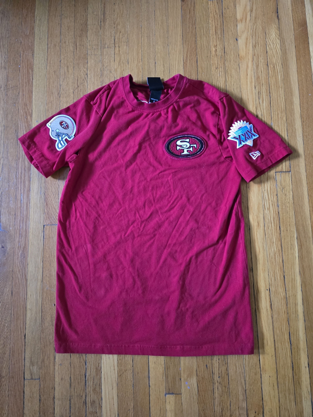 San Francisco 49ers Red Short Sleeve Tee with Team Patches